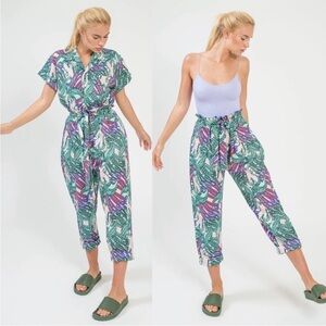 SIGAL Garzas Linen Blend Paper Bag Pants size S/M